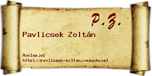 Pavlicsek Zoltán névjegykártya