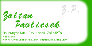 zoltan pavlicsek business card